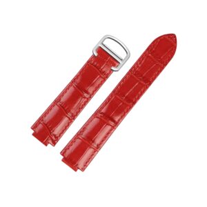 Leather Strap - For Cartier Ballon Bleu - Red