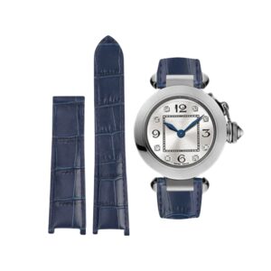 Leather Strap - For Cartier Pasha - Blue