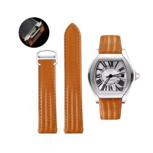 Leather Strap - For Cartier Roadster - Light Brown