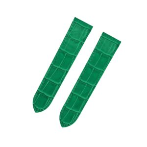 Leather Strap - For Cartier Santos 100 - Green