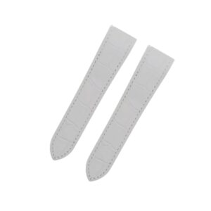 Leather Strap - For Cartier Santos 100 - White
