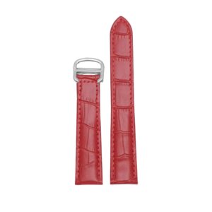 Leather Strap for Cartier Tank / Tank Louis / Tank Américaine / Tank Solo / Tank Must – Red