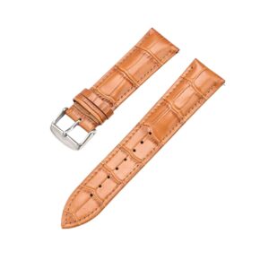 Light Brown Alligator Leather Watch Strap – Handcrafted Replacement Band – Retention Time