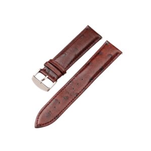 Brown Ostrich Leather Watch Strap – Handmade – Retention Time