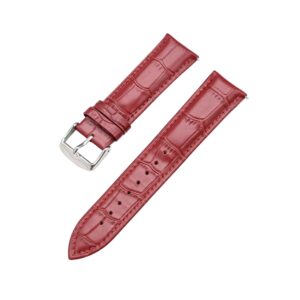 Red Alligator Leather Watch Strap – Handcrafted Replacement Band – Retention Time