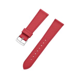 Red Leather Watch Strap – Handcrafted Replacement Band – Retention Time