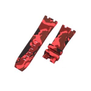 Rubber Strap - For all Audemars Piguet Offshore Diver - Red Camo