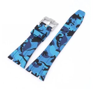 Rubber Strap - For all Audemars Piguet Royal Oak 41mm - Blue Camo