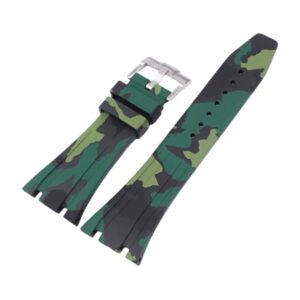 Rubber Strap - For all Audemars Piguet Royal Oak 41mm - Military Green Camo