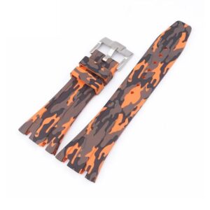 Rubber Strap - For all Audemars Piguet Royal Oak 41mm - Orange Camo