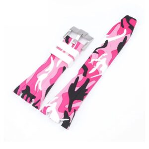 Rubber Strap - For all Audemars Piguet Royal Oak 41mm - Pink Camo