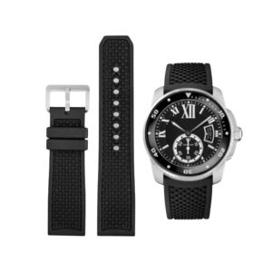 Rubber Strap - For Cartier Calibre - Black