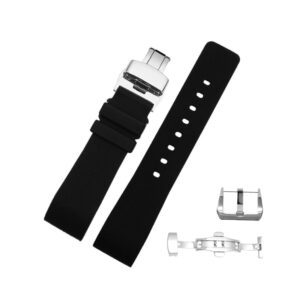 Rubber Strap - For Cartier Santos 100 - Black