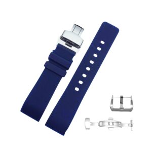 Rubber Strap - For Cartier Santos 100 - Blue