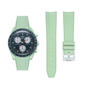 Rubber Strap - For Mission on Earth | Omega X Swatch | MoonSwatch - Green w/White