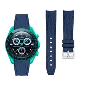 Rubber Strap - For Mission on Earth Polar Lights | Omega X Swatch | MoonSwatch - Blue w/Blue