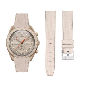 Rubber Strap - For Mission to Jupiter | Omega X Swatch | MoonSwatch - Beige w/White