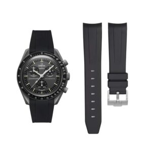Rubber Strap - For Mission to Mercury | Omega X Swatch | MoonSwatch - Black