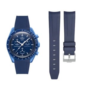 Rubber Strap - For Mission to Neptune | Omega X Swatch | MoonSwatch - Navy Blue