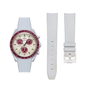 Rubber Strap - For Mission to Pluto | Omega X Swatch | MoonSwatch - Grey w/White