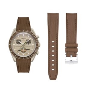 Rubber Strap - For Mission to Saturn | Omega X Swatch | MoonSwatch - Brown w/Brown