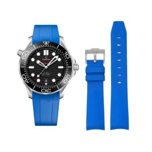 Rubber Strap - For Omega Seamaster 300 - Blue