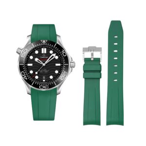 Rubber Strap - For Omega Seamaster 300 - Green