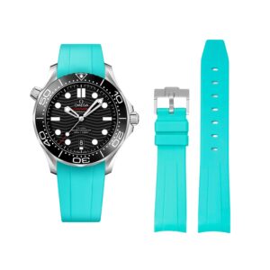 Rubber Strap - For Omega Seamaster 300 - Turquoise