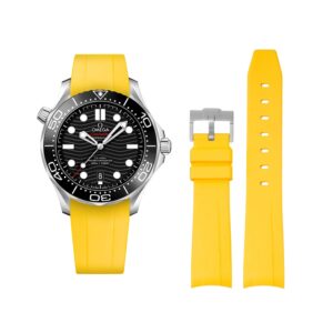 Rubber Strap - For Omega Seamaster 300 - Yellow