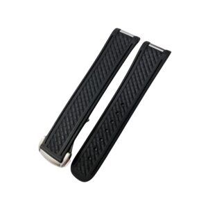 Rubber Strap - For Omega Seamaster Aqua Terra 300 / 150m - Full Black