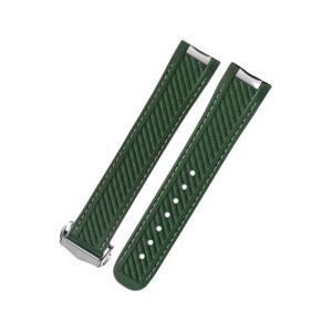 Rubber Strap - For Omega Seamaster Aqua Terra 300 / 150m - Green/White