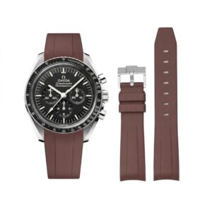 Rubber Strap - For Omega Speedmaster - Brown