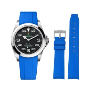 Rubber Strap - For Rolex Air-King 126900/116900 - Blue