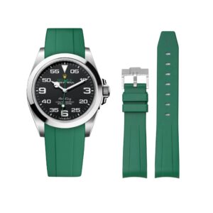Rubber Strap - For Rolex Air-King 126900/116900 - Green