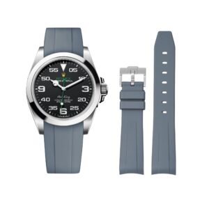 Rubber Strap - For Rolex Air-King 126900/116900 - Grey