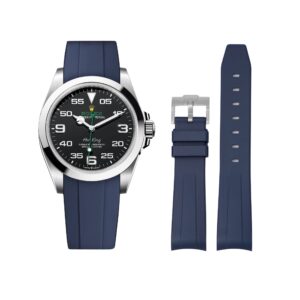 Rubber Strap - For Rolex Air-King 126900/116900 - Navy Blue