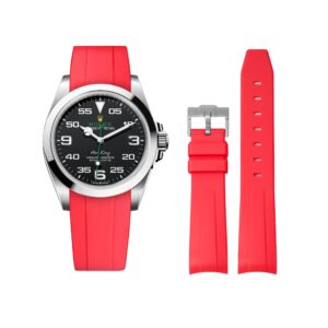 Rubber Strap - For Rolex Air-King 126900/116900 - Red