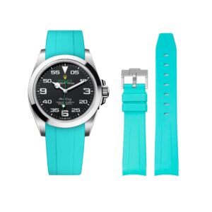 Rubber Strap - For Rolex Air-King 126900/116900 - Turquoise