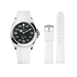 Rubber Strap - For Rolex Air-King 126900/116900 - White