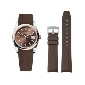 Rubber Strap - For Rolex Datejust 36 - Brown