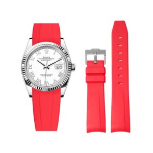 Rubber Strap - For Rolex Datejust 36 - Red