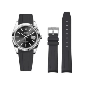 Rubber Strap - For Rolex Datejust 41mm - Black