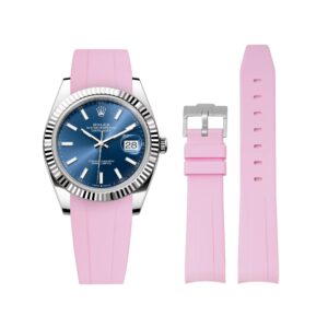 Rubber Strap - For Rolex Datejust 41mm - Pink