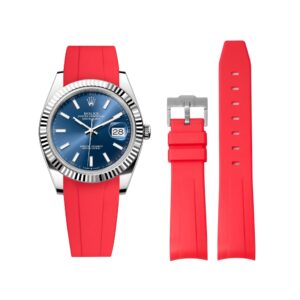Rubber Strap - For Rolex Datejust 41mm - Red