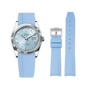 Rubber Strap - For Rolex Day-Date 36mm - Baby Blue