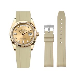 Rubber Strap - For Rolex Day-Date 36mm - Beige