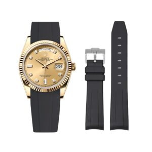Rubber Strap - For Rolex Day-Date 36mm - Black