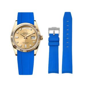 Rubber Strap - For Rolex Day-Date 36mm - Blue