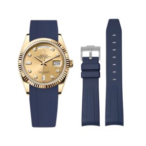 Rubber Strap - For Rolex Day-Date 36mm - Navy Blue