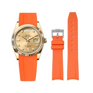 Rubber Strap - For Rolex Day-Date 36mm - Orange